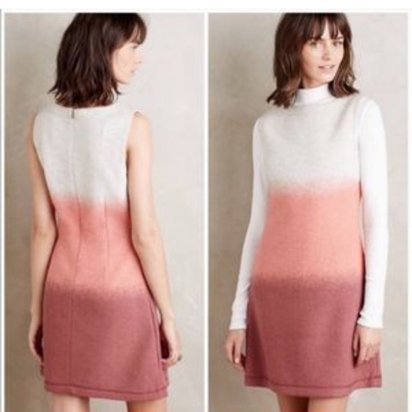 ANTHROPOLOGIE HOSS INTROPIA Wool Blend Ombre Shift Dress Sz-M - Picture 5 of 8